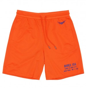 Avirex Aviator Mesh Short Korte Broek Heren Oranje | DIGCQ-9734