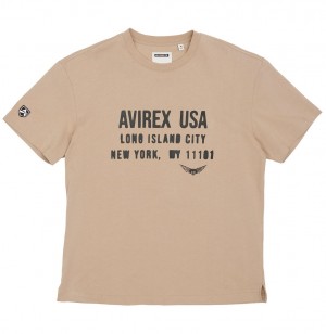 Avirex Aviator Tee Tees Heren Mink | KWUBJ-1086