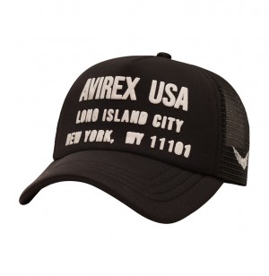 Avirex Aviator Trucker Hat Hoeden Heren Zwart | MWVHS-7304