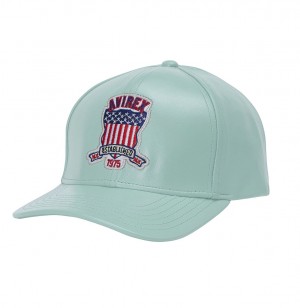 Avirex Icon Leren Hat Hoeden Heren Seafoam | LNVZT-1564