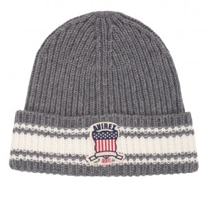 Avirex Icon Striped Beanie Hoeden Heren Grijs | QKSTO-8360