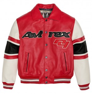 Avirex The Legend Jacket Jassen Heren Rood | YMFIJ-4621