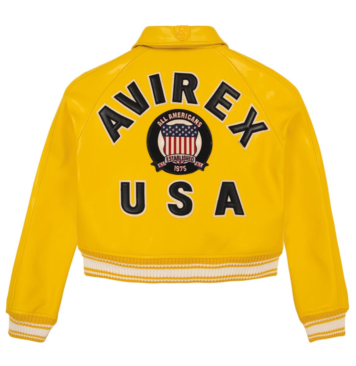 Avirex Cropped Icon Jacket Jas Dames Goud | BMWQT-1097