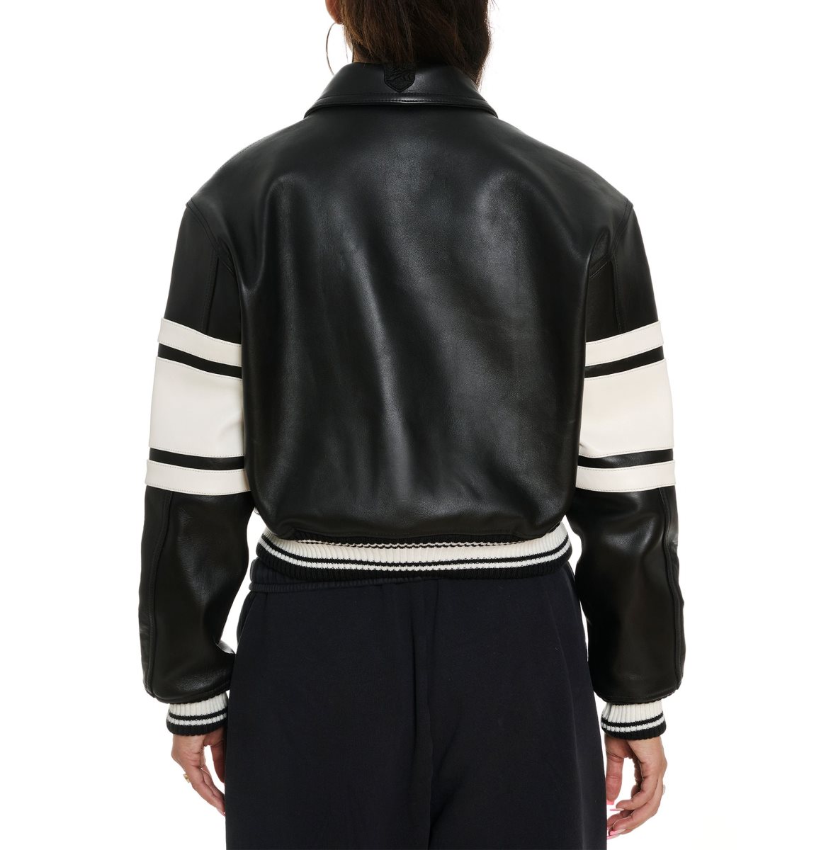 Avirex Cropped Legend Jacket Jas Dames Zwart | SZMQN-9807