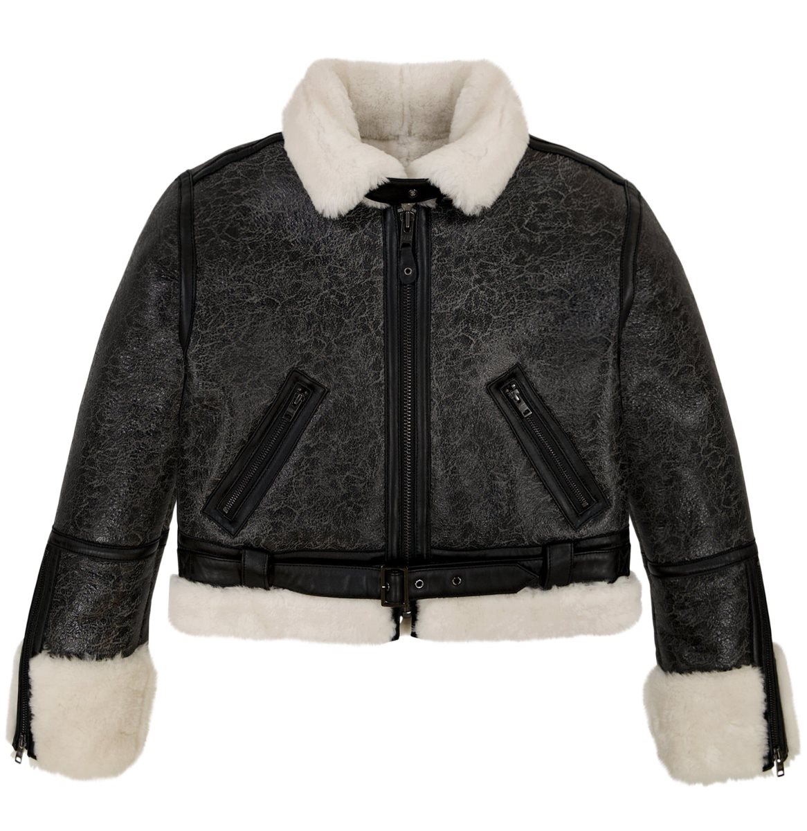 Avirex Cropped Shearling Jacket Jas Dames Gekleurd | MVPIL-6823