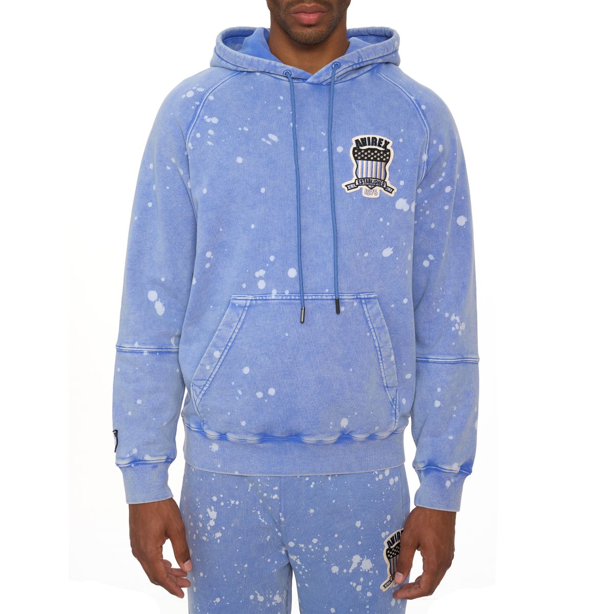 Avirex Icon Hoodie Hoodie Heren Blauw | AMUSF-5076