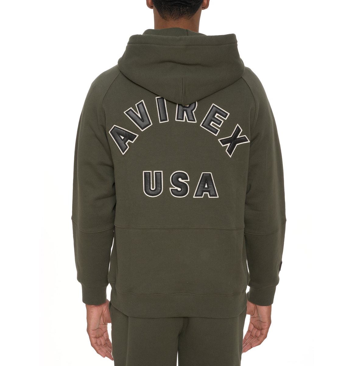 Avirex Icon Hoodie Hoodie Heren Olijfgroen | SCQPF-4518