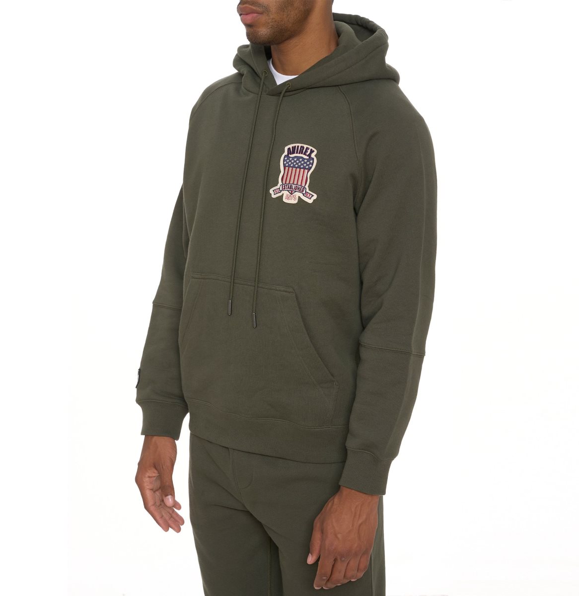 Avirex Icon Hoodie Hoodie Heren Olijfgroen | SCQPF-4518