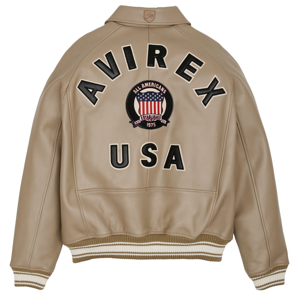 Avirex Icon Jacket Leather Heren Mink | GVXEJ-4692