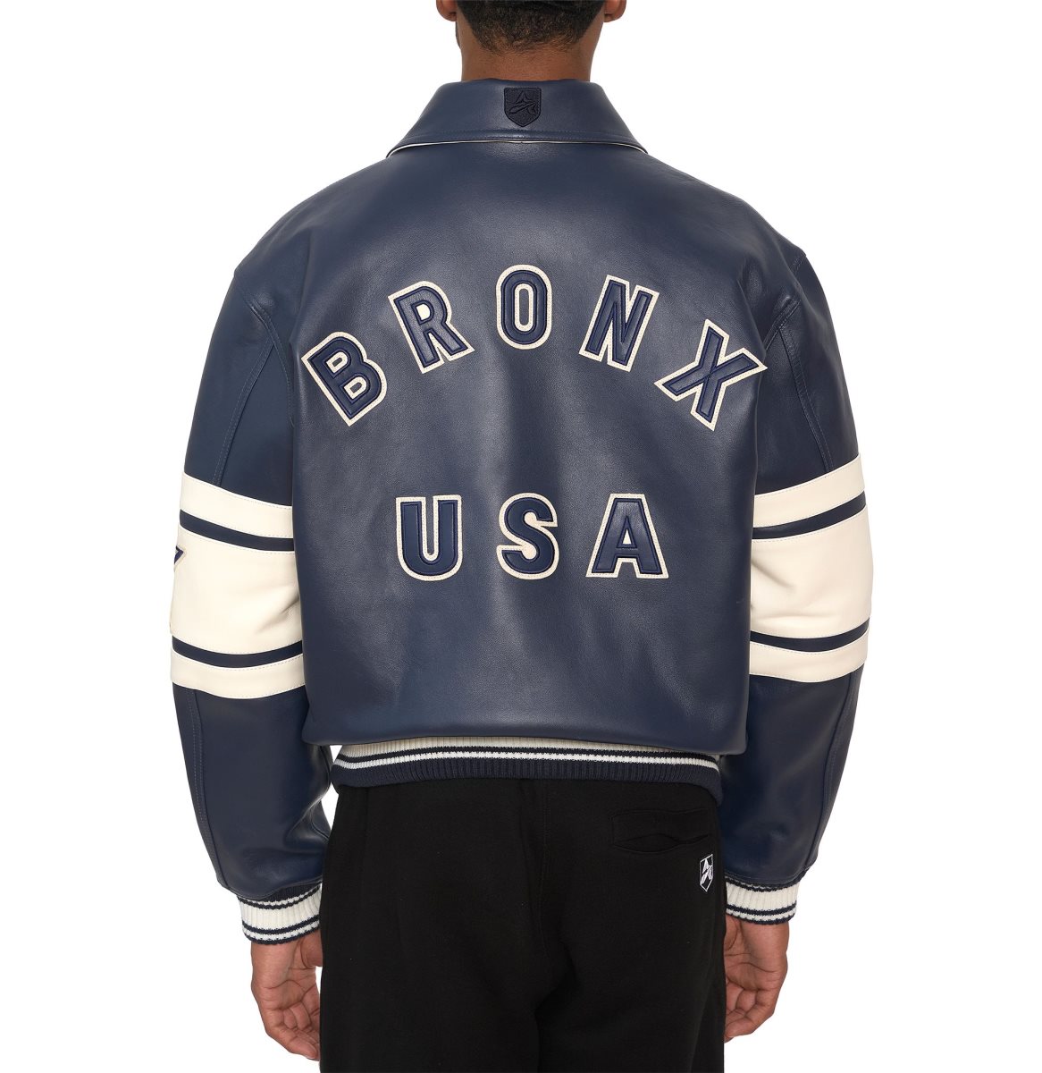 Avirex Limited Edition City Series Bronx Jacket Leather Heren Blauw | BQDFW-8624