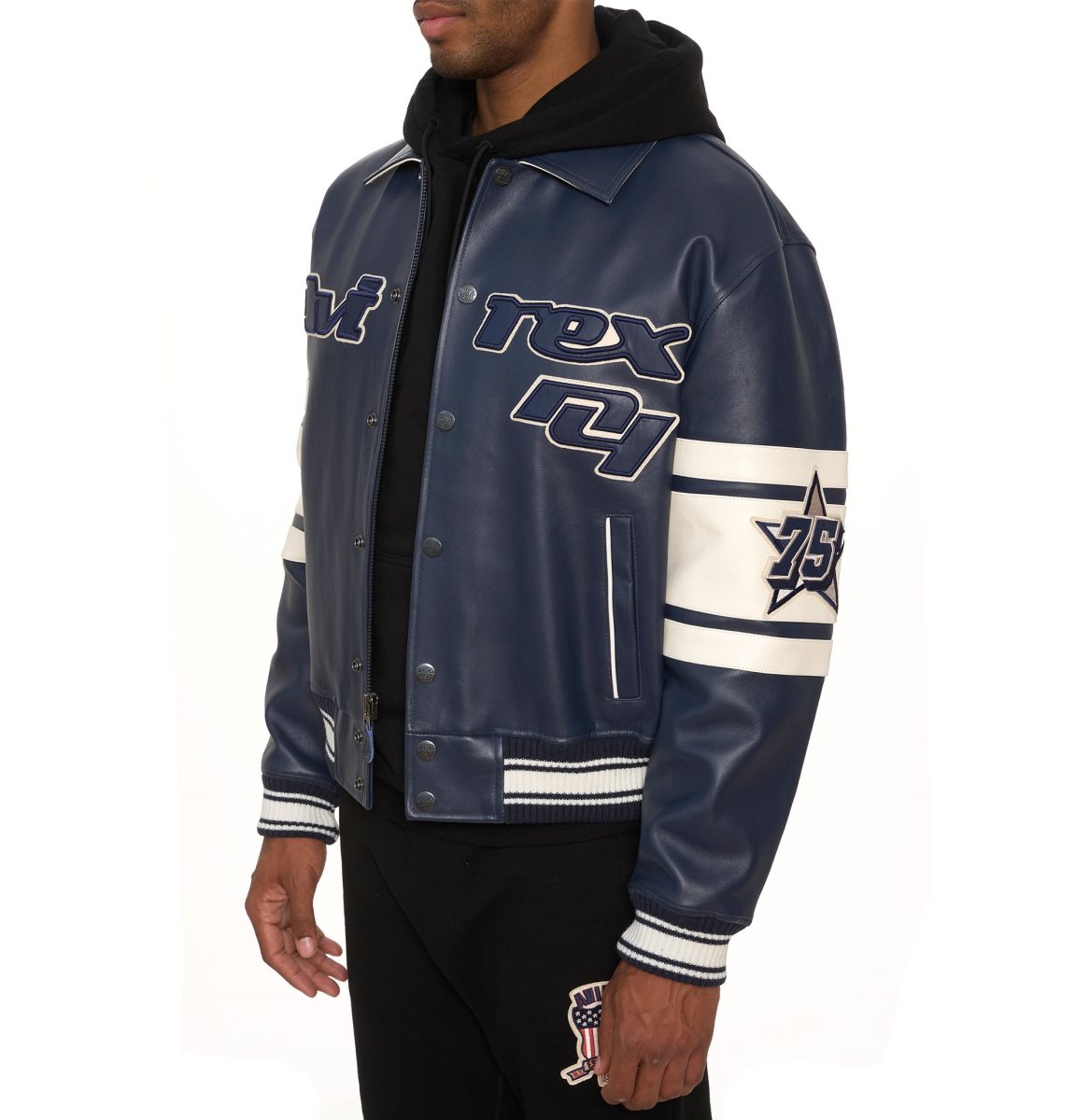 Avirex Limited Edition City Series Bronx Jacket Leather Heren Blauw | BQDFW-8624