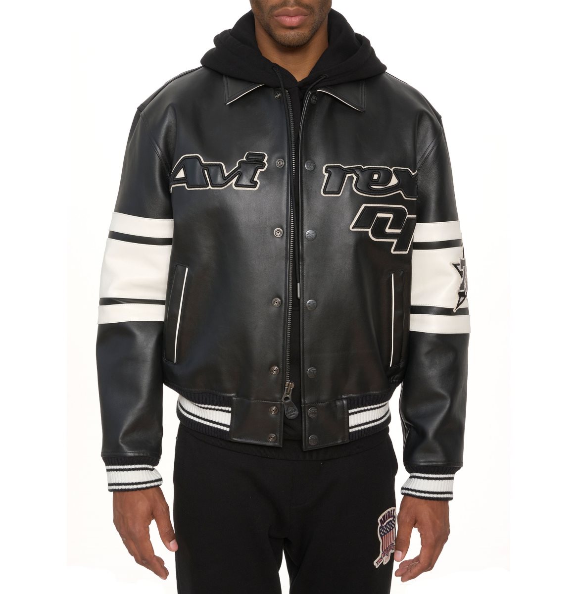 Avirex Limited Edition City Series Brooklyn Jacket Leather Heren Zwart | GZCMQ-8519