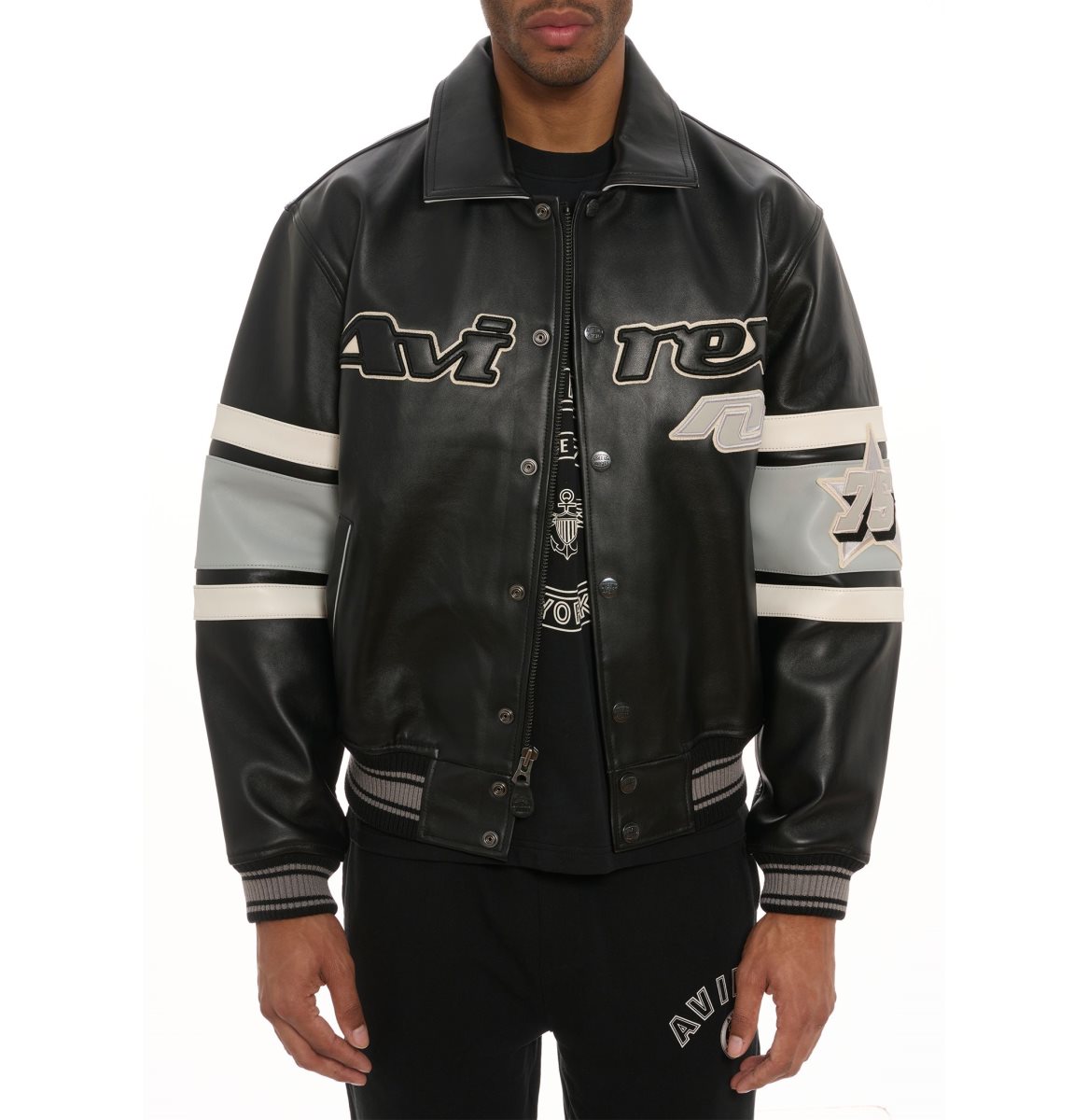 Avirex Limited Edition City Series Las Vegas Jacket Leather Heren Zwart | CZYFW-7134