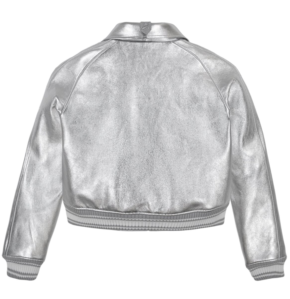 Avirex Limited Edition Cropped Metallic Icon Jacket Jas Dames Zilver | GKBAJ-6490