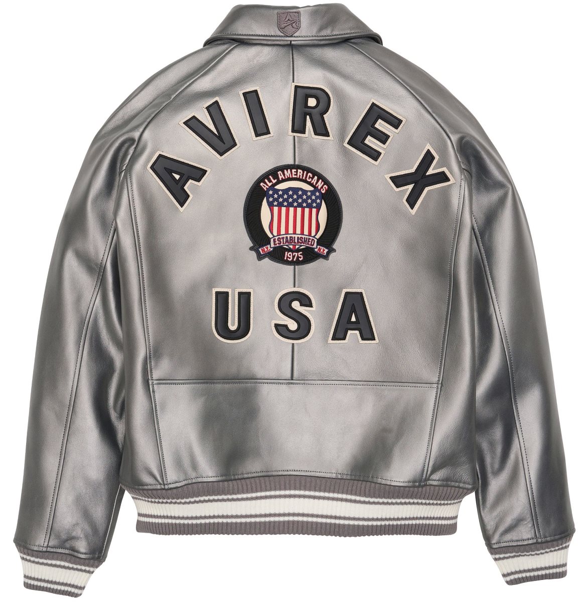 Avirex Limited Edition Pewter Metallic Icon Jacket Jassen Heren Metal Zilver | ROTSZ-2349