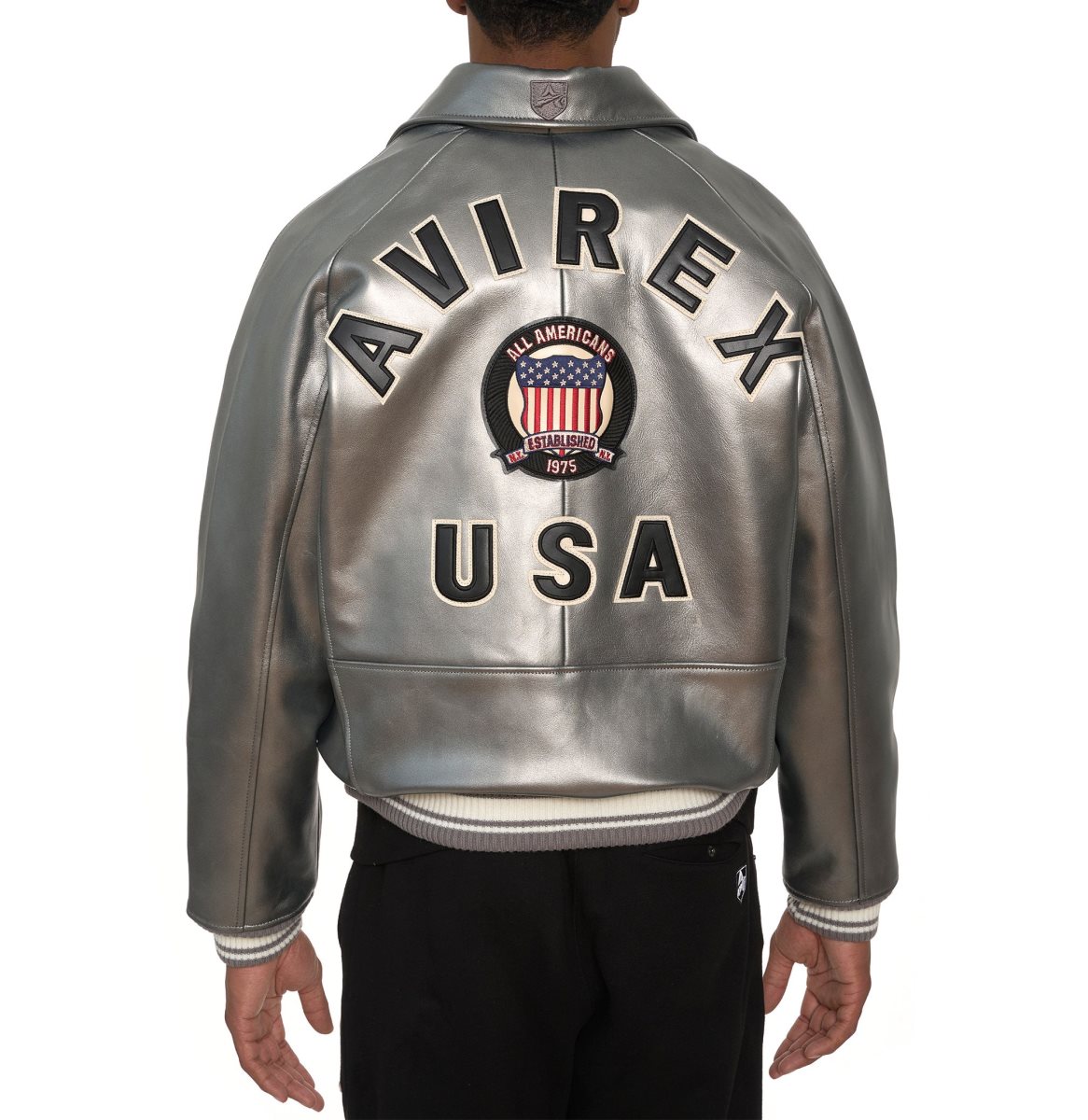 Avirex Limited Edition Pewter Metallic Icon Jacket Jassen Heren Metal Zilver | ROTSZ-2349