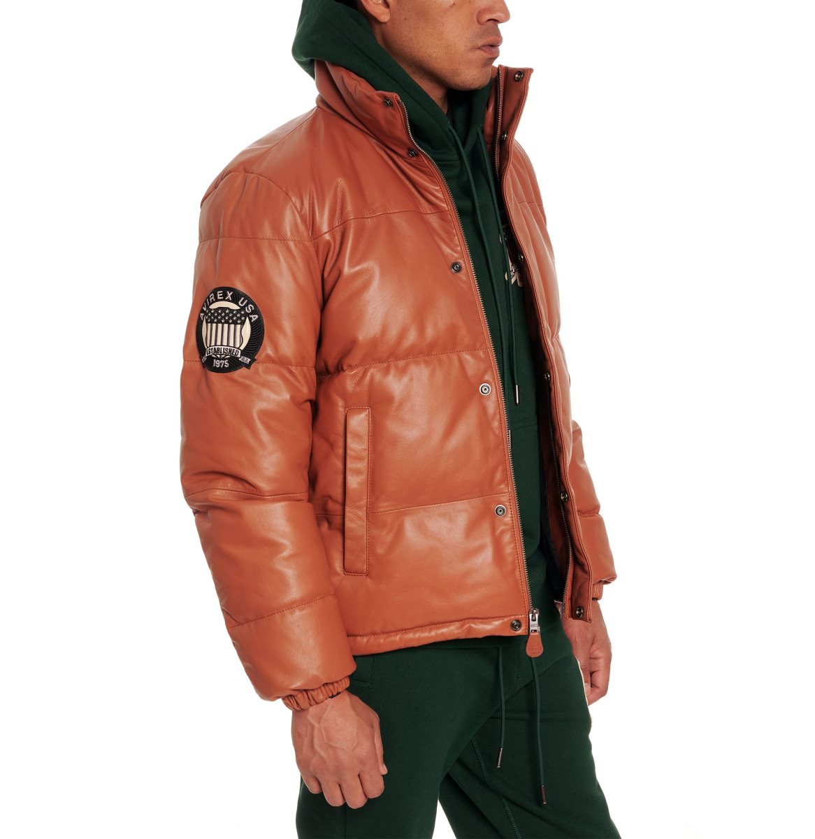 Avirex Official Leather Parka Jassen Heren Gekleurd | QWTCI-5149