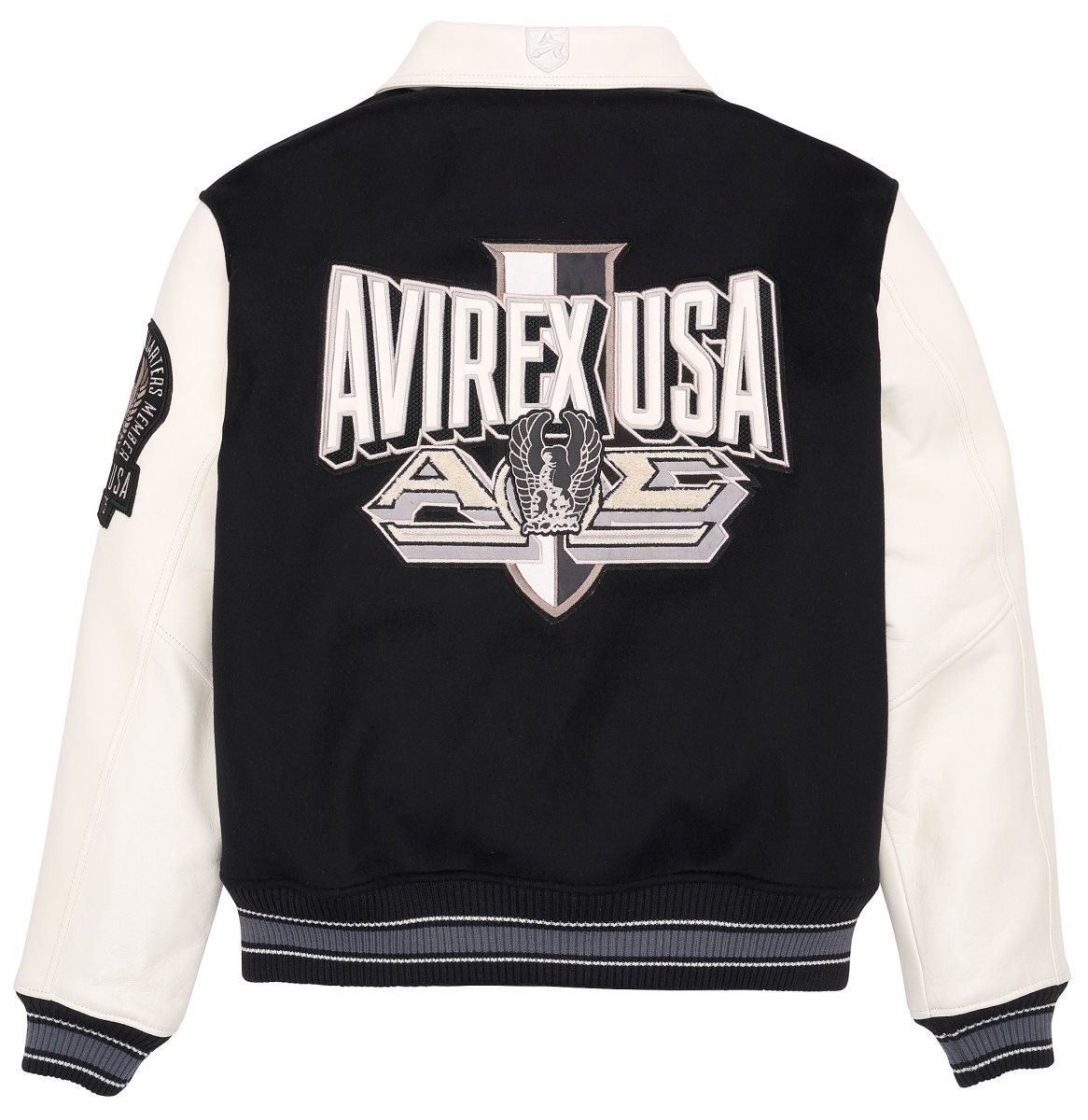 Avirex Omega Wool-leather Jacket Jassen Heren Gekleurd | TFUYN-2709