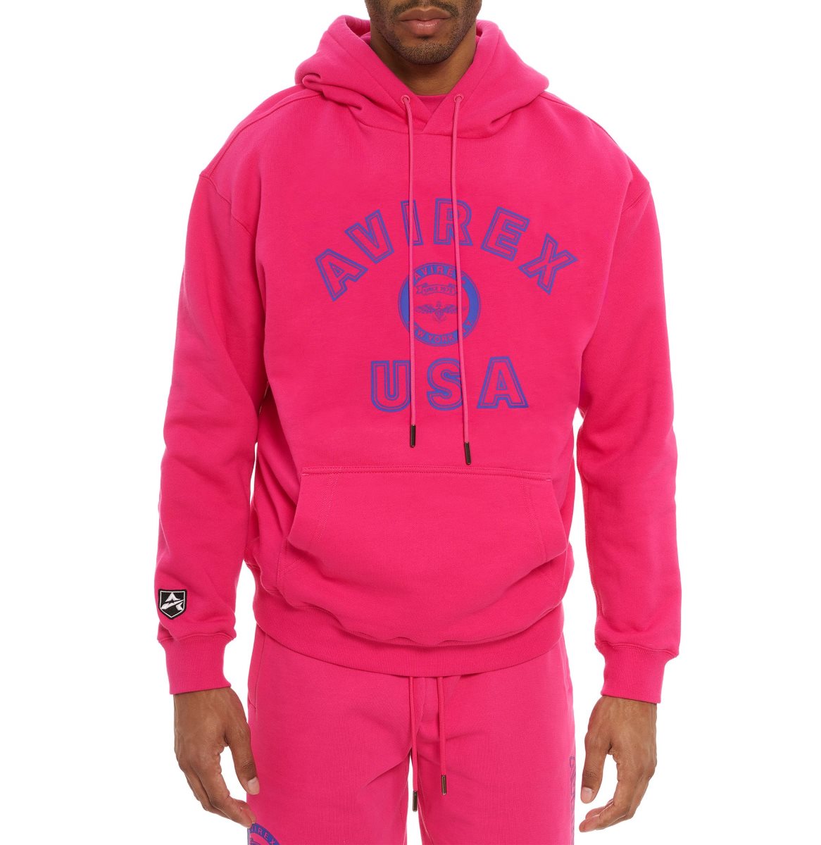 Avirex Stadium Hoodie Hoodie Heren Fuchsie | WCGTY-3746