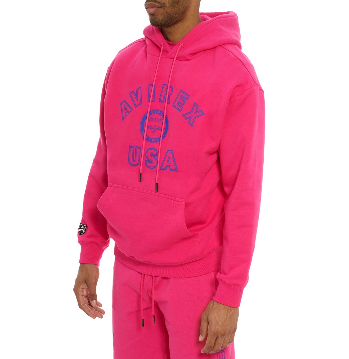 Avirex Stadium Hoodie Hoodie Heren Fuchsie | WCGTY-3746