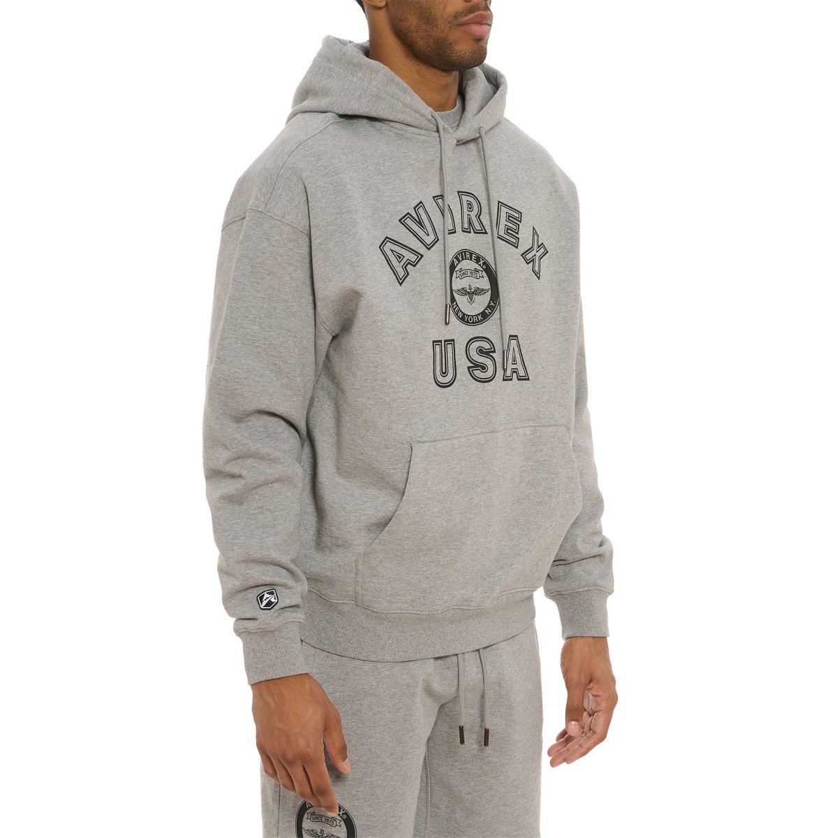 Avirex Stadium Hoodie Hoodie Heren Grijs | HYDNT-1826