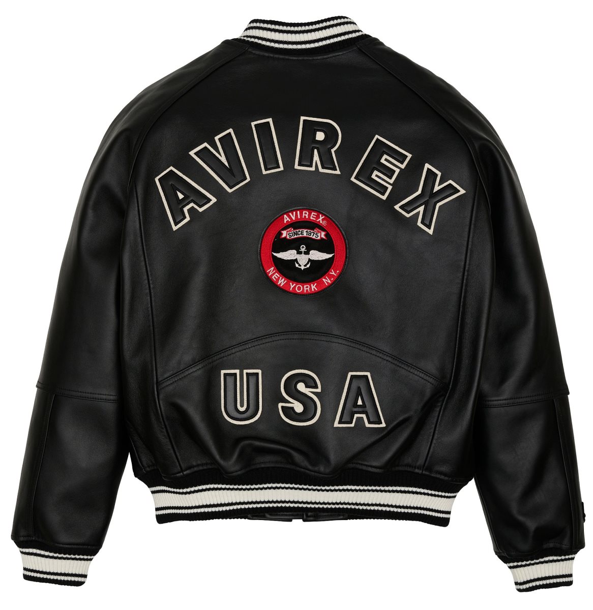 Avirex Stadium Jacket Leather Heren Gekleurd | BYHRL-3208