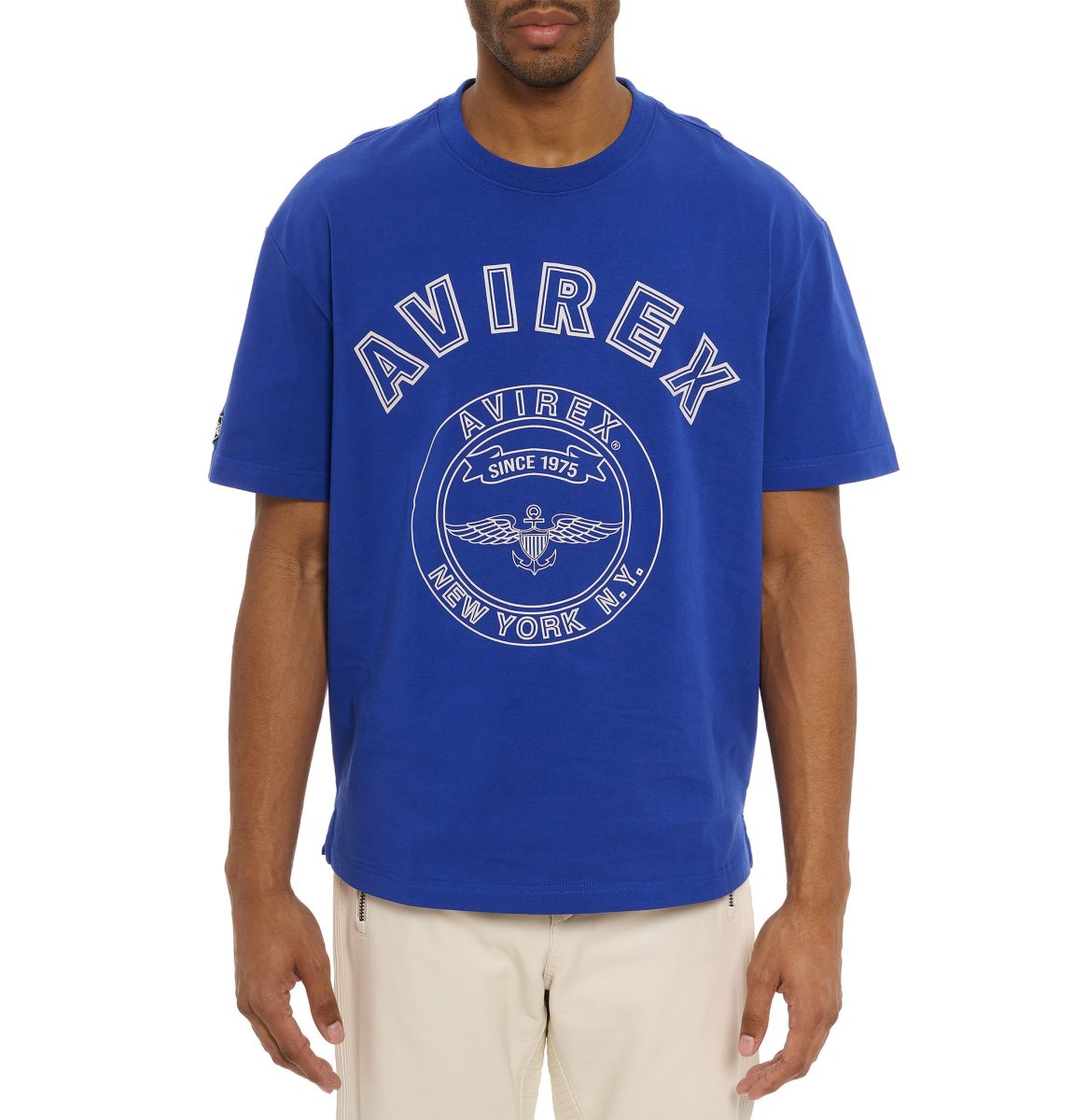 Avirex Stadium Tee Tees Heren Blauw | AWCXH-5018