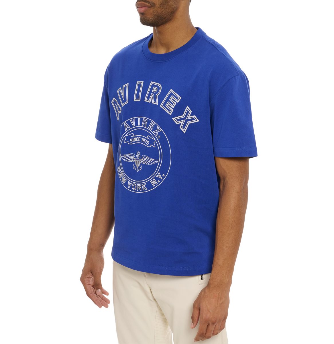 Avirex Stadium Tee Tees Heren Blauw | AWCXH-5018