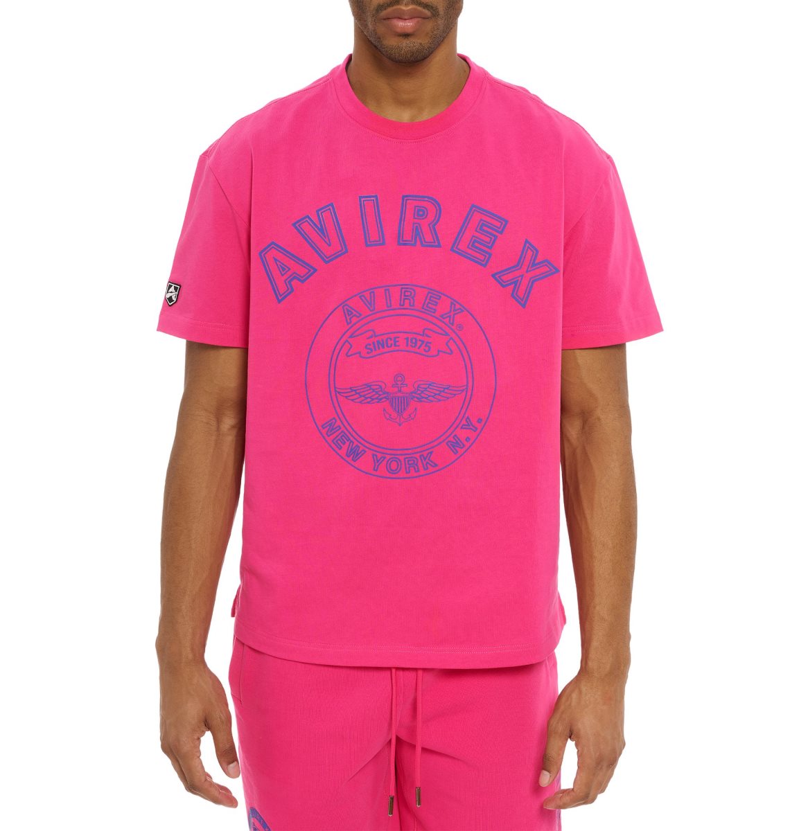 Avirex Stadium Tee Tees Heren Fuchsie | CTRVD-3267