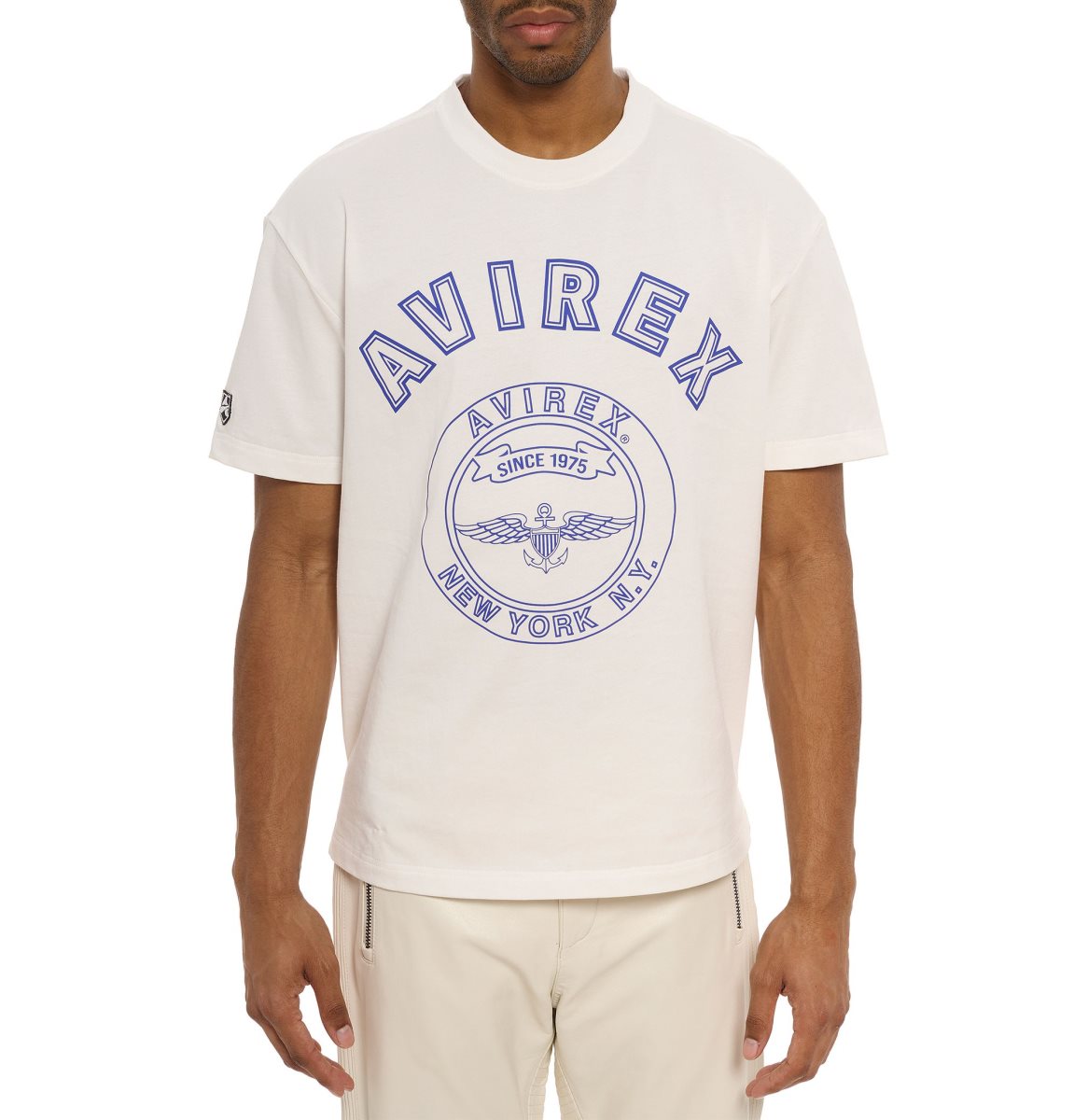 Avirex Stadium Tee Tees Heren Wit | HIYFD-2135